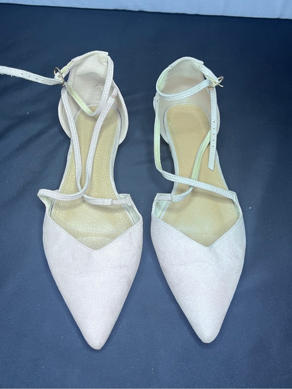 ASOS Design light pink Suede Flats Size 9